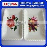 Plastic Dinner Candy Fruit Food Plate /tray With Gloden Rim thumbnail-1