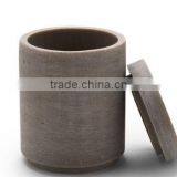 Round Concrete Jar With Concrete Lid thumbnail-1