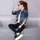 Wholesale Clothing Women's Coat Fashion Winter Jacket Long Sleeve Woman Denim Jacket thumbnail-5