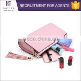 China Wholesale Ladies Small Pink Messenger Bags High Quality Popular Women Genuine Split Cow Leather Strap Shoulder Bag thumbnail-6