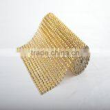 10Yard MOQ Hot Pink 24 Rows Plastic Rhinestone Mesh For Wedding thumbnail-3