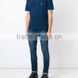 Mens Customize Embriodery Design Velvet Collar Polo Shirts on Sale thumbnail-2