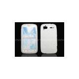 White high quality TPU cell phone soft case for HTC Sensation