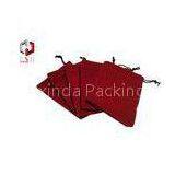 Red Thick Velvet Pouch With Embroidery Logo For Mobile Phone thumbnail-1