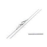 Ladies Silver Plated Stainless Steel Chains With Lobster Claw Clasp Flat Spiral Link thumbnail-1