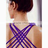 Nylon Spandex Sport Tops Running Fitness Cross Back Sports Bra thumbnail-5