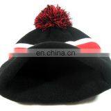 High Quality Grey Knit Acryl Beanie Hat 100% Polyester Fleece Cap Woven Label thumbnail-2