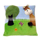 Kid's Favourite Cartoon Giraffe and Trees Arts Plush Cushion Pillow thumbnail-1