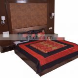 Soundarya High Quality Polysilk Rajwada Mirror work Bed Cover Set