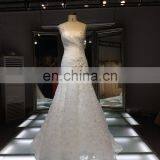 1A179 Charming Ruffle Mermaid Small Train Wedding Gown Beaded Sweetheart Backless Spaghetti One-shoulder Wedding Dress 2016 thumbnail-1
