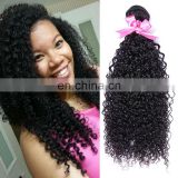 2017 hot sale virgin hair malaysian kinky curl sew in hair weave