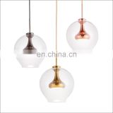 Modern E27 clear glass ball decorative energy saving ceiling pendant lamp
