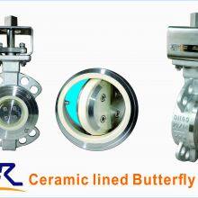 Bare Stem Ceramic Lined Butterfly Valve thumbnail-1