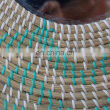 Best Price Natural Seagrass Boho Mirror Woven With Color Plastic Wall Mirror Decor Art Decor Manufacturer Vietnam Supplier thumbnail-2