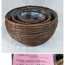 Outdoor Decorative Willow Basket Willow Garden Basket for Plant thumbnail-2