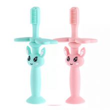 Food Grade Silicon Toothbrush Rabbit Shaped Baby Toothbrush