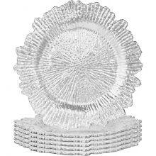 13 Inch Gold Reef Charger Plates Wedding Decoration Plastic Plates For Restaurant Home