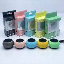 Portable Rubber Finished Colorful Mini Stereo TWS Bluetooth Speaker thumbnail-4