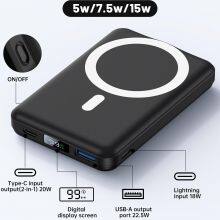 2024 New Style Mini Lightweight 10000mAh Power Bank Wireless Magnetic Fast Charging Power Supply For Mobile Phone Charging thumbnail-2