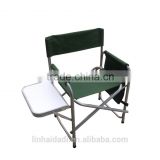 outdoor aluminium folding director chair with table and pocket