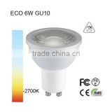 6w 680lm led gu10 dimmable spotlight
