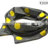 Fashion Cute Polka Dot Printed Kids Girls Cotton Knitted Circle Loop Infinity Scarf thumbnail-2