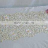 100% Polyester Table Runner With Full Embroidery and Cutwork Houseware Household Textile