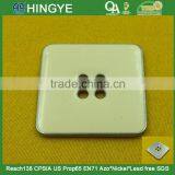28mm Square Shape 4 Holes Metal Button With Cream Enamelled for Dress -- MS3361 thumbnail-1