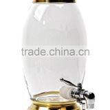 Glass Spigot Beverage Dispenser Jars, Glass Jars With Faucet, Spigot Glass Jars With Tap, Liquid Dispensing Equipments CBK017 thumbnail-5