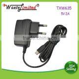 EU Common 6w Shapely Adapter With Cable and AC90V-240V 47-63Hz