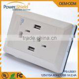 North America USB Wall Socket,USB Power Point,USB Wall Outlet,iPhone 6S