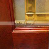 China Supplier Tempered Glass Sliding Wood Door Teak Wood Double Door Design thumbnail-2