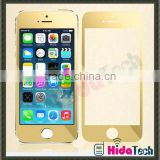 yellow color tempered glass screen protector for apple iphone