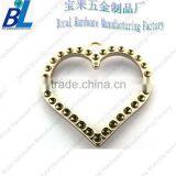 Zinc Alloy Heart Shape Zipper Puller With Rhinestone thumbnail-1