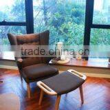 Hans J Wegner Classic Design Papa Chair With Ottoman thumbnail-6