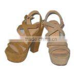 Hot Sale 2014 New Women's Summer High-helled Sandals, Deerskin Flocking Shoes thumbnail-3