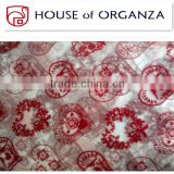100% Polyester Flocking Organza Fabric