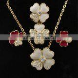 Best Selling Products In America Red Clover Necklace Sets For Women thumbnail-5