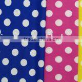 Best Selling Product White Dot on Dark Blue Poly Milk Fiber Fabric Spandex Fabric 4way Strentch thumbnail-3
