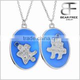 Alloy Best Friends Oval Shaped Glow in the Dark Pendant Necklace Gifts for Friends