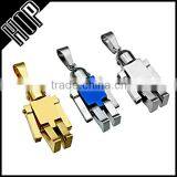 Best selling high quality 3d stainless steel gold robot pendant