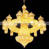 2016 Chinese New Chandelier Luxury Golden Crystal Chandelier Decorative High Ceilings