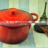 23cm Red Enamel Cast Iron Casserole/Pot thumbnail-3