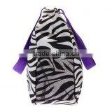 New Style Cheap Zebra Print Travel Customized Cotton Canvas Tote Bag-GW228 thumbnail-3