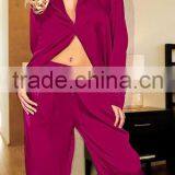 2015 Summer Ladies Silk Sleepwear New Fashion Girls Beauty Silk Pajamas thumbnail-5