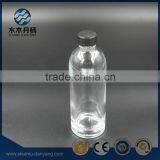 200ml Round Clear Glass Drinking Bottle With Lid