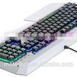 Motospeed 7 Backlight Color LED Multimedia Illuminated USB Wired Gaming Keyboard With Detachable Wrist Rest thumbnail-5