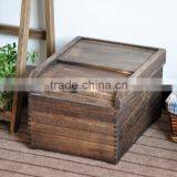 Unfinished Wooden Kitchen Mixed Grain Rice Storage Box thumbnail-2