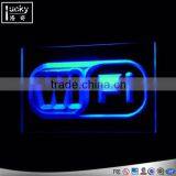 Wi Fi Logo Free Internet Services LED Acrylic Sign Night Light