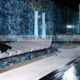China Wholesale Grade A Ocean Blue Semi Precious Gemstone Agate Stone Slabs thumbnail-2